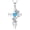 13-Turquoise, variant on Dragonfly Cross Necklace 925 Sterling Silver 925 Sterling Silver Dragonfly Cross Pendant Necklace with Turqoise Heart Birthstone Birthday Jewelry Gift for Women