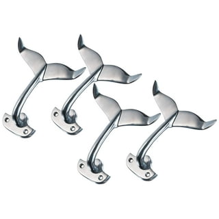 3.75 2 Pcs Solid Brass Whale Tail Hook Alaska Beluga Whale Tail Wall Hook  Strong Wall Mount Coat Hat Hook -  Canada