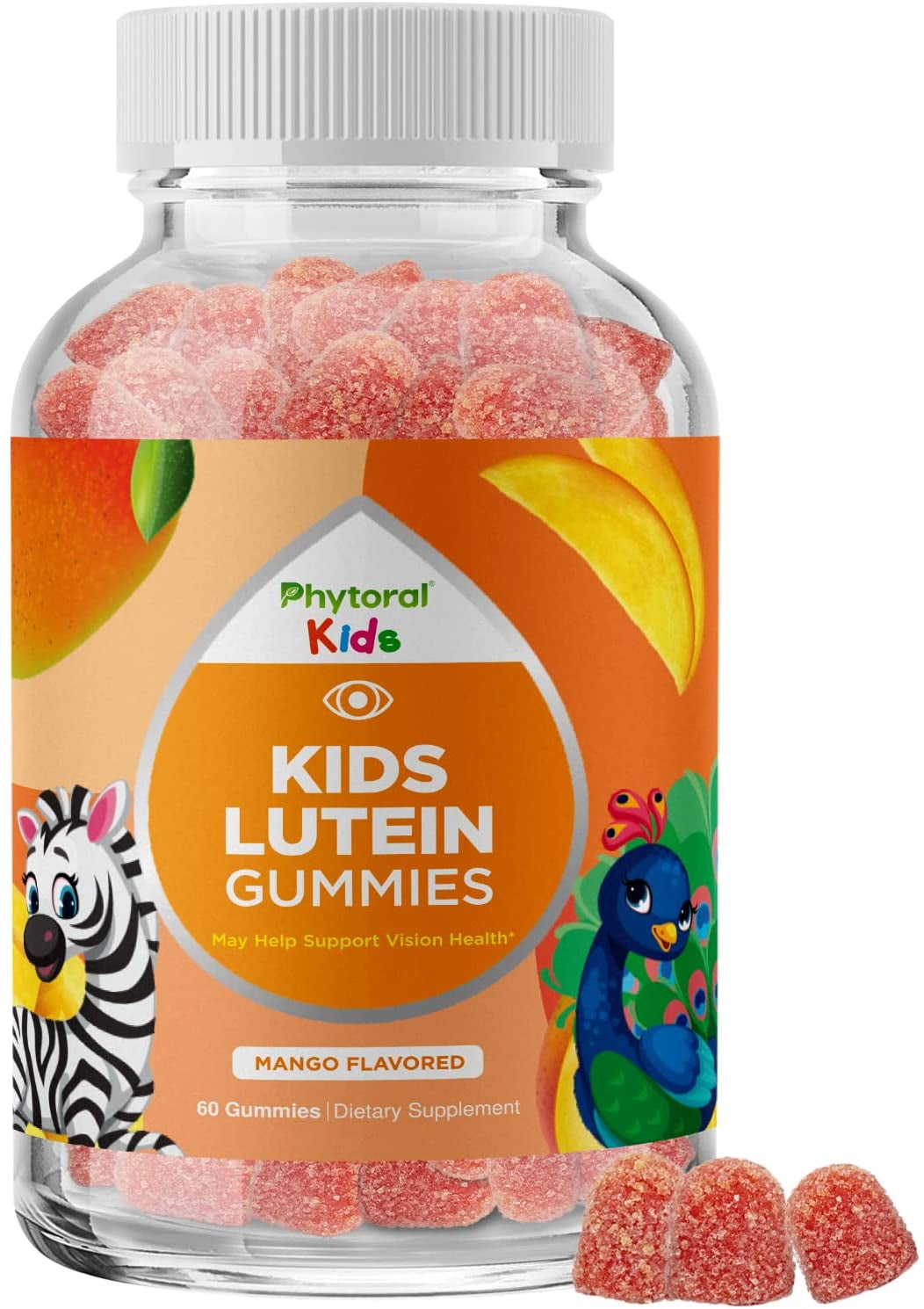 Lutein & Zeaxanthin Eye Vitamins for Kids Phytoral Lutein Gummies for