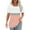 507_Pink, variant on V Neck T Shirts for Women Shirt Short Sleeve Formal Casual Spring Summer Clothing Flowing Creases Front Short Sleeve Shirts for Women Green