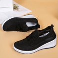 thumbnail image 4 of GiLiling Women's Wedge Sneakers Breathable Mesh Lace Up Non Slip Lightweight Casual Athletic Shoes for Walking Travel, 4 of 7