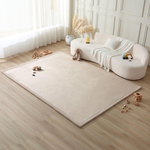 Tapete de juego para bebé Hakuna Matte 203 x 279 cm de espuma viscoelástica beige