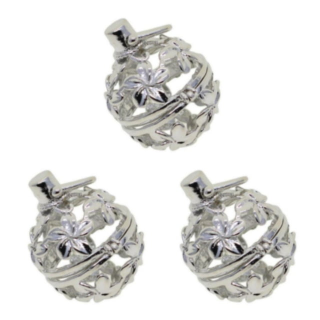 relayinert Perles Cage Médaillon Pendentif Réglages Collier Lotus pour Bricolage Argent Type D 3ensemble