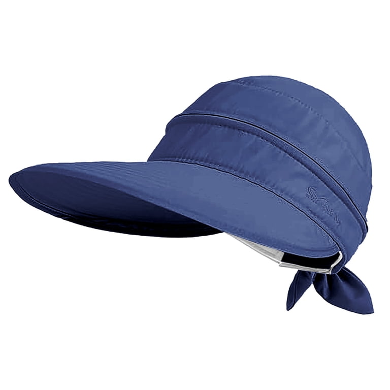 Hauaitttt Wide Brim Ponytail Adjustable Beach Hat Sun Hat  display picture 1