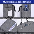 thumbnail image 6 of Diaper bag tote, baby travel bag, multi-functional diaper bag with 3 insulated pockets, wet and dry compartments, large capacity, crossbody travel maternity bag, lightweight shoulder bag (gray), 6 of 6