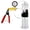 Red + Protected Gauge, variant on LeLuv® Ultima Penis Pump, Brass w/ Red Handle, Rubber Grip, Clear Hose | 9" x 2.00" Vibrating Cylinder