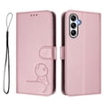 thumbnail image 2 of For Samsung Galaxy A25 5G Litter Panda Embossing Leather Phone Case with RFID Blocking Card Slot Wallet Magnetic Clasp Lanyard Flip Stand Case,Pink,For Galaxy A25 5G, 2 of 9