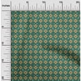 thumbnail image 2 of oneOone Silk Tabby Green Fabric Asian Kilim Sewing Material Print Fabric By The Yard 42 Inch Wide, 2 of 5