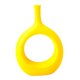 thumbnail image 2 of Jarrón de cerámica minimalista, jarrón de donut, jarrón redondo para mesa de hogar, escritorio Amarillo, 2 of 9