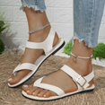 thumbnail image 1 of MKLEKYY Sandalias deportivas para Mujer, de Comercio Exterior, de Talla Grande, Con Clip En La Punta para Mujer, Cómodas, Con Hebilla Plana, de Color Liso, para Playa, 1 of 4