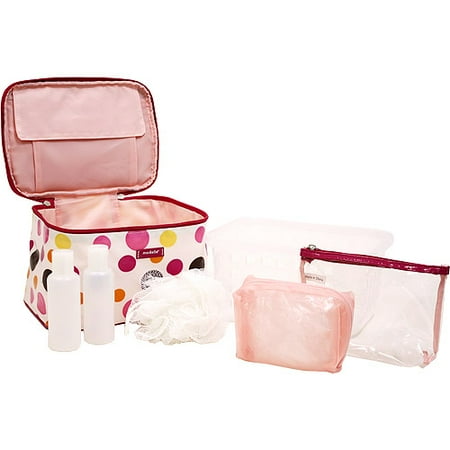 Mod Dots Train Case Set by Modella, 4-Piece Set Plus Bonus