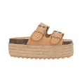 thumbnail image 2 of Sandalia De Plataforma con Yute para Mujer Cabra Piel Camel Platonia LAIA-03-CAMEL, 2 of 8