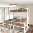 thumbnail image 2 of SESSLIFE Twin Size Metal Triple Bunk Bed, Twin Over Twin Triple Bunk Bed Can be Separated into 3 Twin Metal Beds, White, 2 of 5