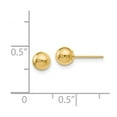 thumbnail image 4 of 14K Yellow Gold Earring Ball Women'S 5 mm Polished 5Mm Post Earrings, 4 of 4