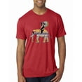 thumbnail image 2 of Wild Bobby, Cute Colorful Elephant Squirrel Mosaic, Animal Lover, Men Premium Tri Blend Tee, Vintage Red, XX-Large, 2 of 4