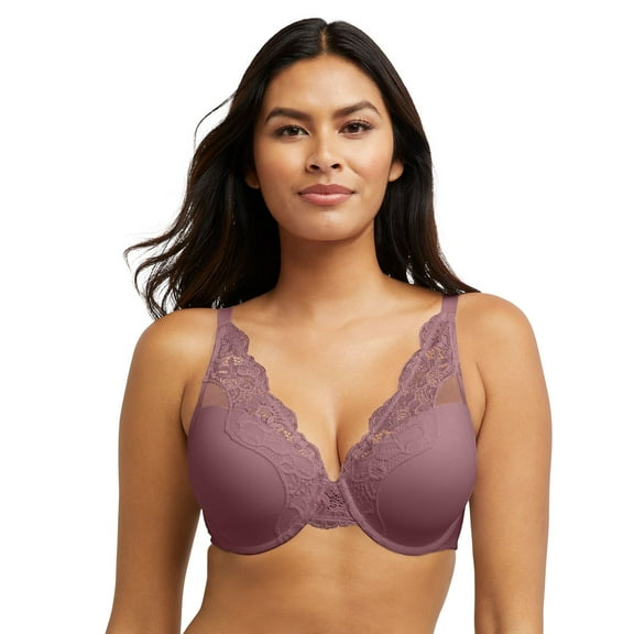 Bali® One Smooth U® Comfort Stretch Lace Underwire Bra DF0084 Color: Currant Purple Size: 38 DD