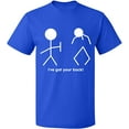 thumbnail image 1 of Unisex T-Shirt, I've Got Your Back, Slim Fit, Short Sleeve Sweater - Royal Blue 2X-Large, 1 of 2