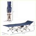 thumbnail image 5 of Outsunny Folding Camping Cot for Adults with Carry Bag, Side Pocket, 330 lbs Capacity | Navy Blue | Steel, 5 of 6