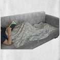 thumbnail image 5 of Abstract Soft Flannel Fleece Throw Blanket, Print of Repetitive Circles in Different Sizes in Greyscale Tones, Cozy Plush for Indoor and Outdoor Use, 50" x 60", Dark Grey Pale Taupe, by Ambesonne, 5 of 5