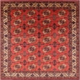 thumbnail image 1 of Ahgly Company Machine Washable Indoor Square Industrial Modern Red Area Rugs, 7' Square, 1 of 7