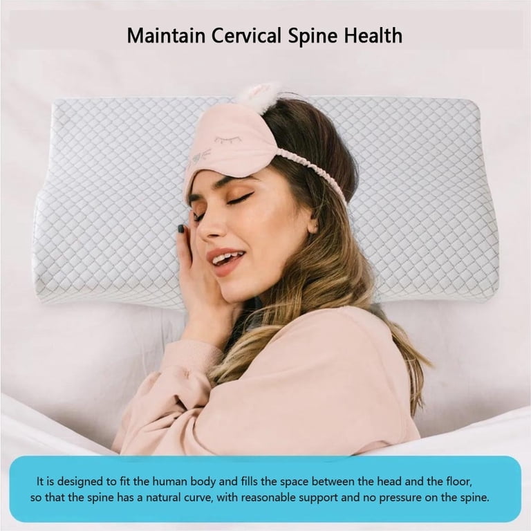 Pillohh. Ergonomic Memory Foam Pillow For Side Sleepers – Contoured Base, CertiPUR-US, Cooling Airflow Foam & Breathable Cover