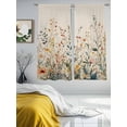 thumbnail image 3 of Vintage Botanical Sheer Curtains 72 Inch Length 2 Panels Set, Spring Floral Summer Botanical Rustic Voile Window Treatment Rod Pocket Curtains Sheers Drapes for Bedroom/Living Room/Kitchen 52"x72"x2, 3 of 7