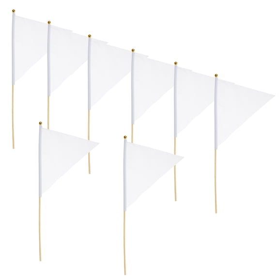 SWOOMEY Garden Irrigation Marking Flags 8Pcs White