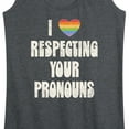 thumbnail image 3 of Instant Message - I Love Respecting Your Pronouns - LGBT Pride Ally - Women's Racerback Tank Top, 3 of 6