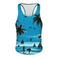 thumbnail image 4 of HaoXianJian Men's Tank Tops Summer Sleeveless Tee Cool Workout T-Shirts Beach Palm Tree Athletic Workout Colorful Graphic Top Tees Shirt Hawaiian Tank Tops for Men S-4X, 4 of 4