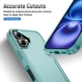 thumbnail image 4 of Compatible with iPhone 16 Plus 6.7 inch Phone Case Tempered Glass Screen Protector Hybrid Rugged Shockproof Hard Protective Drop Proof Full Body Heavy Duty Mobile Cell Cover for i Phone16 i16+ Green, 4 of 9