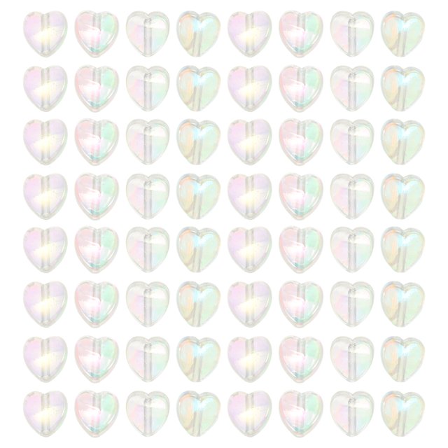 About 400pcs Acrylic Heart Shape Beads Jewelry Making DIY Craft Spacer Beads