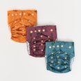 thumbnail image 1 of Elinfant 3PCS Set New Recycled Fabric Suede Cloth Baby Cloth Diaper With 6PCS Bamboo Terry Absorbents Cloth Diaper, 1 of 1