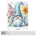 thumbnail image 4 of JEUXUS Flannel Blanket Throw Blanket (Universal 1) Easter Gnome And Bunny Colorful Easter Egg Super Soft White, 4 of 6