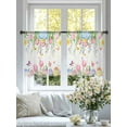 thumbnail image 4 of Pink Spring Floral Easter Sheer Curtains for Living Room Bedroom Elegant Tulip Flowers Sheer Curtains 54 Inch Long 2 Panels Set Light Filtering Curtain Window Treatments Drapes for Dining Room, 4 of 6