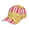 thumbnail image 1 of Fotbe Popcorn Gorro Clásico de Béisbol, Gorra Ajustable con Broche Snapback, Gorro de Exterior de Algodón Suave, 1 of 6