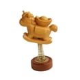 thumbnail image 4 of Estatua de animal para decoración de salpicadero de coche, cabezón, accesorios de madera, caballo mecedor Estilo B, 4 of 7