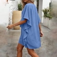 thumbnail image 6 of Swimsuit Coverup for Women V Neck Ruffled Beach Cover Ups Loose Fit Swimwear Swim Cover Up Beachwear, 6 of 6