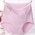 thumbnail image 2 of MuZeFu Underwear for Women Plus Size High Waisted Women's Solid Lace Plus Size High Waist Leak Proof Cotton Crotch Shorts Underwear Panties, 2 of 3