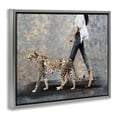 thumbnail image 3 of Stupell Industries Eclectic Trendy Woman with Leopard Gray Floating Frame Canvas Art, 21 x 17, by Svetlana Aleynikova, 3 of 8