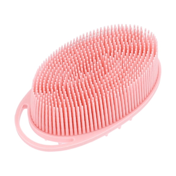 Unique Bargains Bath Brush Back Scrubber 5.31"x3.07"x1.69" 1 Pc Pink
