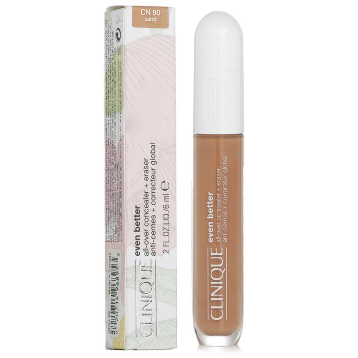 Clinique 258281 0.2 oz Even Better All Over Concealer Plus Eraser - No. CN 90 Sand