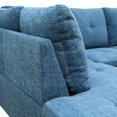 thumbnail image 5 of MAYEERTY Blue Flannel 3-Piece Living Room Sofa Set, 5 of 5