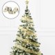 thumbnail image 3 of Guirnalda de luces LED con forma de cinta para árbol de Navidad, funciona con pilas, para hacer tú mismo Oro cálido 2m, 3 of 9