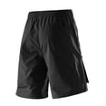 thumbnail image 5 of HOOMEUMY Men's Shorts Summer Solid Color Comfy Lightweight Elastic Waist Baseball Basketball Short Pants with Pockets Black S, 5 of 7