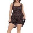 thumbnail image 5 of HDE Womens Plus Size Tennis Athletic Workout Dress with Built-in Shorts & Bra Black Cherry - 22, 5 of 6