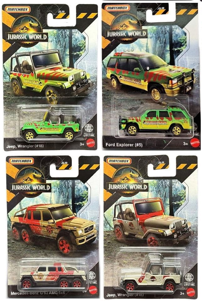 Matchbox Jurassic World Die-Cast Vehicle Collection, Set of 17, Ages 3+ JGL59-979C