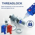 thumbnail image 2 of Thread Lock Blue and Red, Lock Tight Threadlocker Medium and High Strength, Thread Locker for Nuts, Bolts, Fasteners and Metals, Prevent Loosening and Corrosion (50 mlx2), 2 of 7