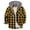 Yellow, variant on Ccpelsie Long Sleeve Shirts for Men Fall Button Down Plaid Hoodie Jackets Casual Flannel Comfort Stylish Hooded Tops(Dark Green,L)