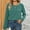 Green, variant on Oplxuo Long Sleeve Tops for Women Loose Crewneck Dressy Casual Pleated Tunic Shirts Blouse
