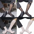 thumbnail image 2 of SDFGTstore Stretchy Nylon Sheer Knee High Dress Socks Over the Calf Dress Socks for Men, 2 of 21
